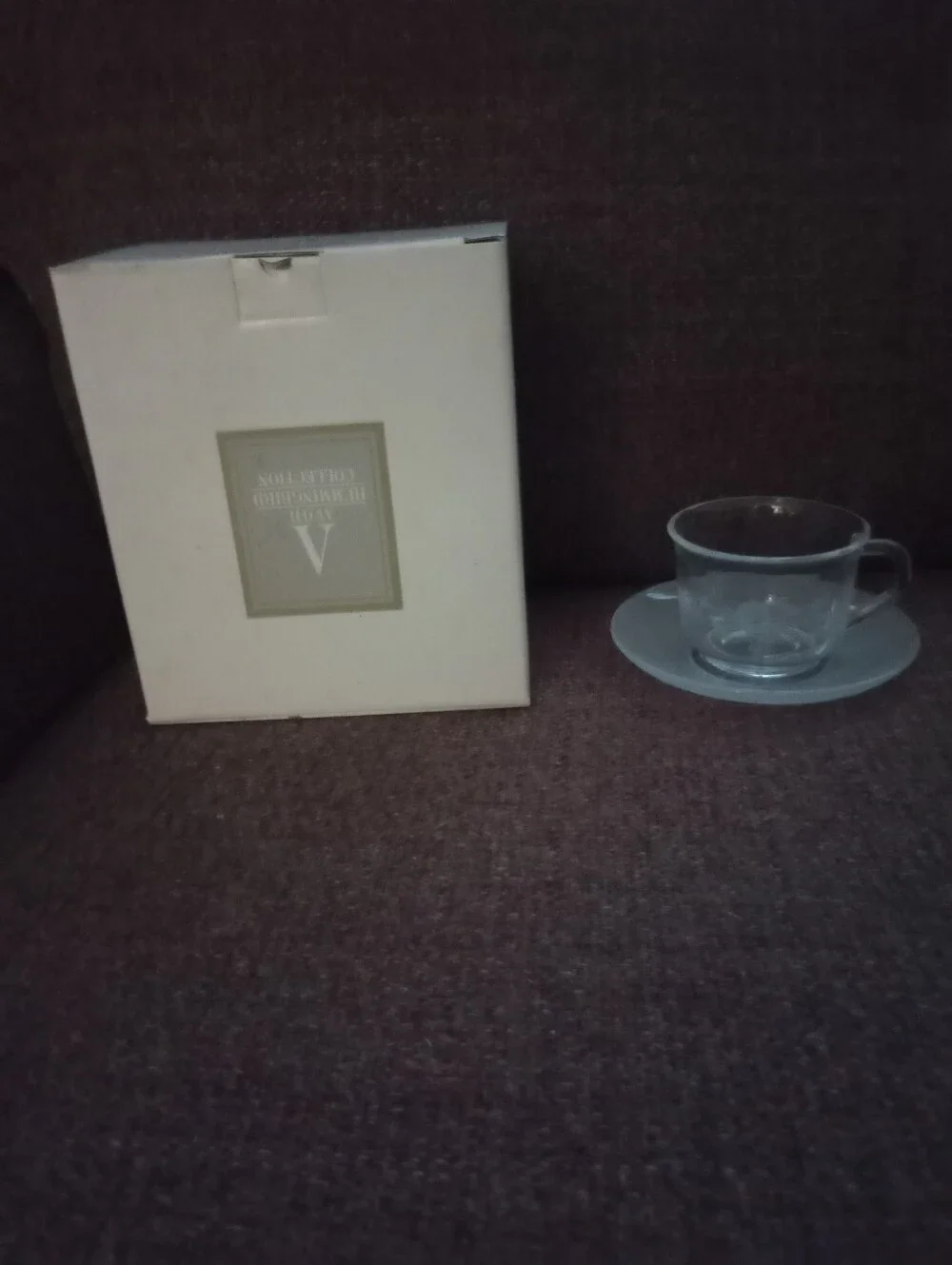 Avon Hummingbird Cup & Saucers- New In Box